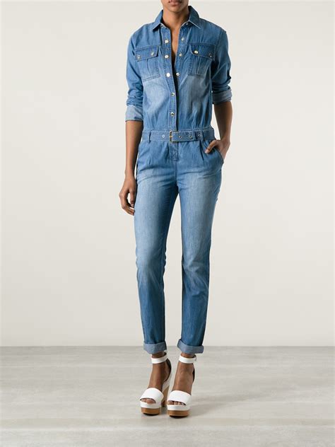 michael kors womens jumpsuits|michael kors denim jumpsuit.